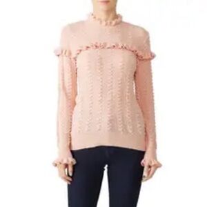 Slate & Willow Blush Ruffle Sweater